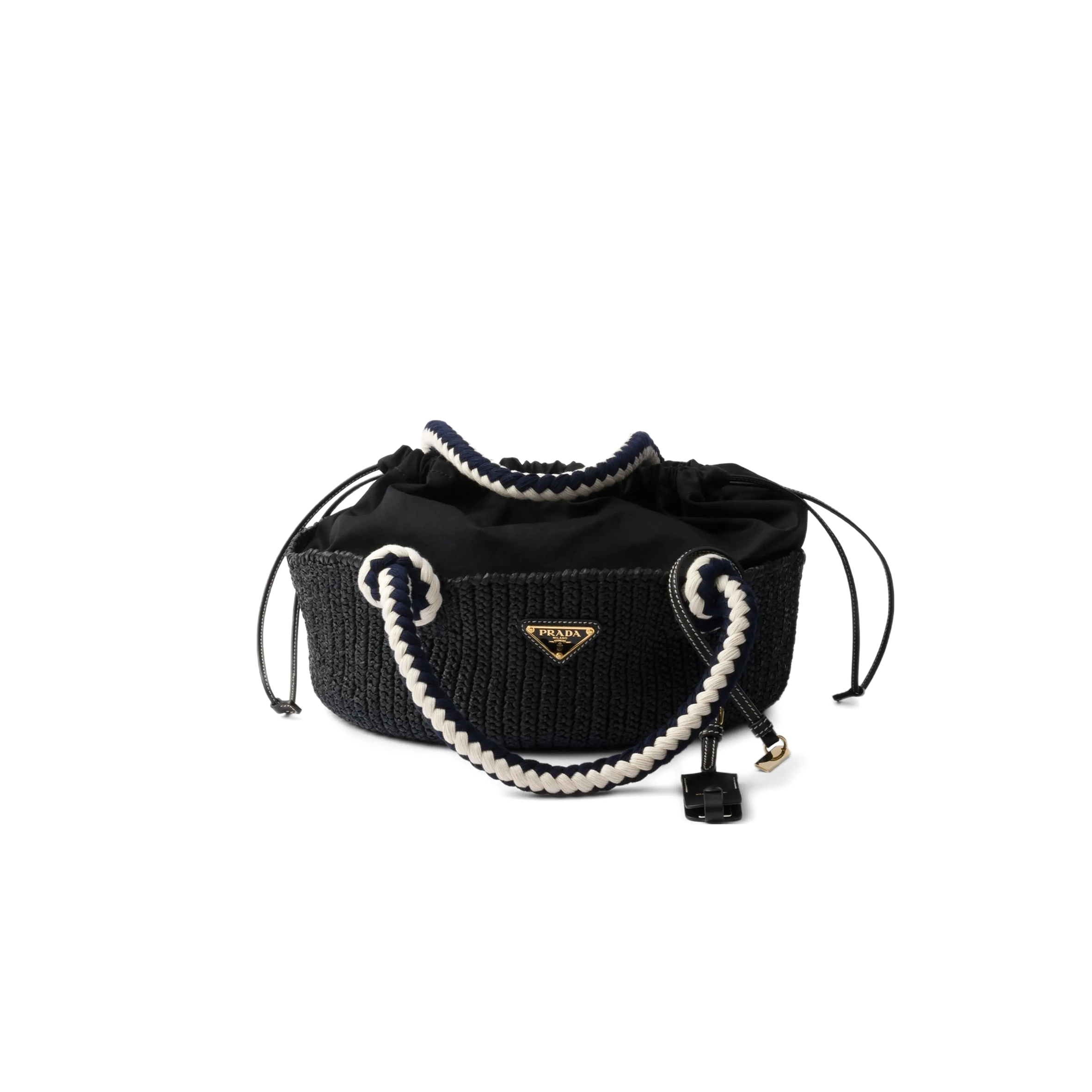 PRADA SMALL CROCHET TOP-HANDLE BAG 1BA463 (25*14*11.5cm)